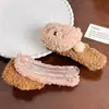 2025 Novo Outono e Inverno Franja Lateral Bico de Pato Presilha de Cabelo Grampo de Cabelo Fofo Desenho Animado Presilha de Cabelo de Pelúcia para Mulheres