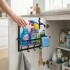 Colgador de Puerta sin Taladro Estante de Almacenamiento Colgador para Puerta de Vidrio de Baño Estante de Almacenamiento de Pared Desmontable Venta al por Mayor de Fábrica