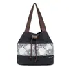 Bolsa de Lona para Mujer con Cordón de Gran Capacidad Estilo Artístico Bolso de Compras Portátil para Mujer Bolso de Hombro Casual Vintage Estampado para Mujeres Mori