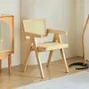 Silla de Comedor con Reposabrazos de Madera Maciza Nórdica Silla de Ratán Natural Chandigarh Silla Trasera para Balcón Homestay Silla para Mesa de Comedor de Celebración por Internet