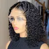 Peluca europea y americana de moda transfronteriza, esponjosa, africana, de pelo pequeño y rizado, enrollada a mano, con encaje frontal, pelo corto y rizado negro, cubierta completa para la cabeza.