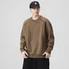 Sudadera con Parches de Marca de Moda Estilo Americano Enpu para Hombre, Nueva de Primavera y Otoño, Suelta Casual con Cuello Redondo para Niños