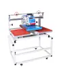 Máquina Pneumática de Transferência de Calor de Estação Dupla Deslizante Superior 40*60 Máquina de Prensagem de Transferência de Calor Alta Pressão Automática Impressão de Camiseta Máquina de Prensagem Térmica para Strass