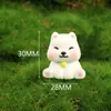 Lindo Perrito Blanco Musgo Micro Paisaje Creativo Dibujo Animado Cachorro Decoración Accesorios Mini Coche Adornos de Escritorio