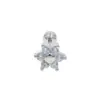 Haste de Aço Inoxidável 1,2*6mm Micro-Incustada Coroa de Zircônia Parafuso de Osso da Orelha Bola Brincos de Moda Joias para Piercing