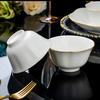 Tazón de Porcelana de Hueso de Gama Alta, Tazón de Cerámica, Tazón Alto Doméstico Antiescaldado, Juego de Tazones para Comer, Tazón para Fideos, Plato para Arroz, Alto Valor Estético