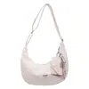 Bolsa Transversal Versátil com Vibe Relaxada, Bolsa de Ombro Único em Formato de Chifre, Nova Bolsa Matte Casual Retro para Commuter Outono e Inverno 2025 para Mulheres