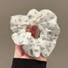 Scrunchie de Alto Padrão Estilo Floral Pastoral Jardim de Monet Pequeno para Mulheres, Elástico Alto para Rabo de Cavalo Baixo