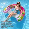 Flotador de Asiento de Sandía en Forma de U para Piscina, Sofá Acuático Inflable de PVC Engrosado para una Persona, Cama Flotante Inflable