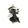 Acessórios para Joias DIY Série Halloween Liga Esmalte Caveira Lua Corvo Pingente Bracelet Charms Atacado