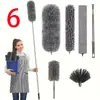 Plumero de Plumas de Pollo Limpieza de Polvo del Hogar Limpieza de Techos Plumero Limpieza de Primavera Artefacto de Limpieza Plumero Telescópico Extendido