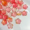 Flor de Cinco Pétalos con Borde Dorado de Acrílico de 18 mm Flor Hecha a Mano DIY Pasador de Flor para el Cabello Materiales para Colgante Pulsera Estilo Vintage