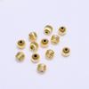 Bolsa de 18k que preserva a cor de contas de melão dourado pulseira DIY feita à mão contas soltas que preservam a cor contas de melão ocas contas de abóbora acessórios para contas
