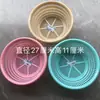 Cesta coladora, cesta para lavar verduras, cesta redonda engrosada, cesta de plástico para verduras, cesta coladora de plástico perforada para cocina y restaurante