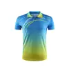 Uniformes de Badminton com Gola Novo Estilo, Roupa Esportiva para Adultos, Camisas de Tênis de Mesa, Treinamento de Competição Profissional, Secagem Rápida, Impressão Transfronteiriça