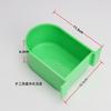 Caixa de comida para gaiola de pássaro coelheira comedouro para pássaros tigela caixa de comida semicírculo verde transparente gaiola de pássaro acessórios para gaiola de pássaro suprimentos para pássaros