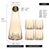 Sijin Chaleira de Água Fria Estilo Europeu Chaleira de Vidro Resistente ao Calor Alta Temperatura Conjunto de Copos para Água Fria Fervida Chaleira de Chá Grande Capacidade Chaleira de Água Fria