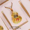 Pingente de Cabacinha Xiangyun Fu Esmaltado Método Antigo Filamento Oco com Pingente de Cabacinha Esmaltada com Texto Nobre