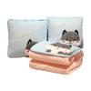 Almohada de dibujos animados colcha doble uso para niñas sofá para dormir sala de estar felpa coche coche coche colcha dos en uno