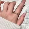 Nuevo Anillo de Moda de Nicho Estilo Fresco Flor Mariposa Circonita para Mujeres Lujo Ligero Personalidad Alto Nivel Versátil Anillo de Dedo Abrible