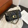 Bolso de hombro minimalista estilo coreano argyle nuevo de moda versátil bolso de cadena casual para el trabajo estilo pequeño aroma bolso cruzado
