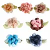 Fita de 3,5cm Flores Pequenas Fita de Poliéster Flores Decorativas Artesanais Cravo Folhagem Bicolor Fita Pequenas Flores Acessórios DIY