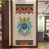 Tela Colgante Decoración de Casa de Huéspedes de Xizang Pintura de Tela Colgante de Pared de Fondo para Sala de Estar de Xizang Estilo Étnico Tapiz con Borlas para Sala de Té Tapiz Tapiz