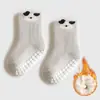Calcetines de Piso para Bebé Invierno Algodón Rizado Engrosado Niños Antideslizantes Para Interiores Transpirables Calcetines de Media Pantorrilla Calcetines Cálidos para Bebé Sin Costuras