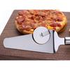 Aço inoxidável ocidental comida pizza pá faca dois em um bolo fogão cozinha ferramentas de cozimento roda faca bolo pá
