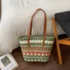 Bolso de paja estilo vacacional para mujer, nuevo bolso de hombro tejido para la playa de gran capacidad, verano 2026