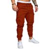 2023 AliExpress nuevo pantalón casual para hombre transfronterizo estilo europeo y americano juvenil color sólido simple con cordones y tobilleras para hombre