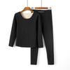 Otoño e Invierno Nuevo Ropa Interior Térmica de Lana de Seda para Mujer Sin Costuras Cepillada Tops y Pantalones Térmicos Set Térmico para Hombre