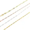 Cadena de Onda de Agua Chapada en Cobre Dorado de Fuerte Retención de Color, Cadena Suelta Producto Semiterminado, Accesorios para Joyería DIY, Cadena para Pulsera, Materiales para Collares