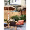 Chapéu de Palha Sintético Estilo Camping Decoração de Fazenda Adereços para Lojas de Chá com Leite Adereços para Fotografia Decoração de Varanda e Jardim Proteção Solar