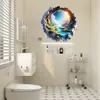 Pegatinas Decorativas para Pared de Puerta y Ventana de Restaurante con Patrón de Paisaje Estético de Efecto Visual 3D Pegatinas Impermeables para Carrocería de Coche