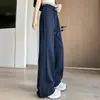 Pantalones deportivos de yoga nuevos de verano, de cintura alta, pierna recta, finos, casuales, adelgazantes, acampanados, de longitud hasta el suelo para mujer