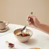 Cuchara Redonda de Acero Inoxidable 304 de Alta Calidad Liuzongli Pulida con Arena para Uso Doméstico, Cuchara para Arroz Antiadherente de Mango Largo Engrosado
