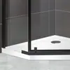 Venta al por mayor Marco Delgado Estrecho Forma de Diamante Sala de Ducha Integrada Baño del Hogar Separación Seca y Húmeda Mampara de Vidrio Personalización