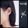 Arete de botón de Plata Esterlina s925 Clip para la Oreja Hebilla para la Oreja para Mujer Estilo Coreano