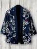 Novo kimono cape de algodão puro transfronteiriço com fivela, estampa digital 3D, camisa de manga três quartos, cardigã folgado