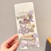 Pinzas para el Cabello de Alta Gama Estilo Bosque Que No Pellizcan la Cabeza, Pinzas para el Cabello Dulces de Dibujos Animados, Pinzas para el Cabello de Moño para Niñas Pequeñas, Accesorios para el Cabello Sin Costuras