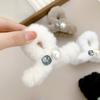 Temperamento Plush Grab Hair Clip Hair Clip Hair Clip Pearl Rhinestone Hair Accessories Head Shark Clip