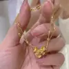 Pulseira de Laço Dupla Camada com Franja para Mulheres Ativas, Pulseira de Princesa, Presente de Aniversário Levemente Luxuoso e de Alta Qualidade para Namorada, Estilo Popular