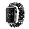 Adecuado para correa de acero inoxidable para Apple watch, correa de mezclilla, iWatch, cadena doble de mezclilla, correa de metal para reloj