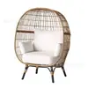 Mesa y Silla Pequeñas para Balcón Combinación Sofá Nido de Pájaro para Exteriores Asiento Sofá Jaula de Pájaros para Resort de Ocio Silla de Ratán para B&B Perezoso