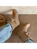 Botas vaqueras retro estilo coreano, nuevas botas de media caña con cordones y lazo, punta redonda, para otoño e invierno, de corte ajustado para mujer