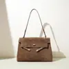 Bolso tote de gran capacidad, bolso versátil para llevar debajo del brazo, nuevo bolso Kelly simple, bolso de mensajero vintage 2026 para mujer, bolso de invierno para el trabajo