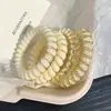 Cuerda para el pelo de color de chica dulce de moda, cuerda para el pelo de línea telefónica, banda de goma de alta elasticidad y duradera, accesorios para el pelo de mujer