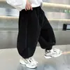 Pantalones tipo bombacho de chenilla con forro polar para niños y niñas, ropa de otoño e invierno, estilo infantil, holgados, bonitos, transpirables, suaves y cómodos