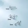 Brincos de Tarraxa Redondos Vintage Estilo Francês com Zircônia para Mulheres, Modernos e Versáteis para o Dia a Dia, Disponíveis em Vários Tamanhos, Brincos de Tarraxa para Cartilagem da Orelha para Mulheres
